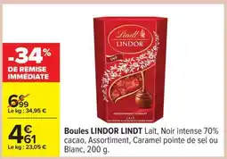 Carrefour Boules Lindor Lindt offre