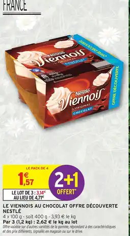 Intermarché Express Nestlé viennois l'original chocolat offre