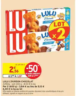 Intermarché Express Lulu l'ourson chocolat offre