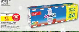Intermarché Express Danone actimel yaourt à boire édition limitée fraise offre