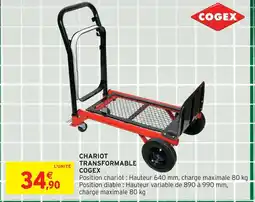 Intermarché Cogex chariot transformable offre
