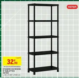 Intermarché Keter étagère en résine 5 tablettes offre