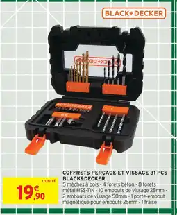 Intermarché Black+decker coffret perçage et vissage 31 pcs offre