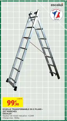 Intermarché Escalux échelle transformable en 2 plans - 2x7 marches offre