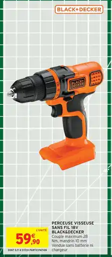 Intermarché Black&decker perceuse visseuse sans fil 18v offre