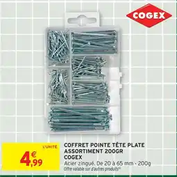 Intermarché Cogex coffret pointe tête plate assortiment 200gr offre