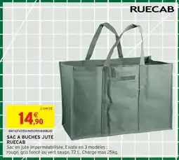 Intermarché Ruecab sac à bûches jute offre