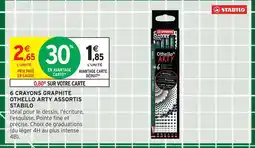 Intermarché Stabilo 6 crayons graphite othello arty assortis offre