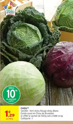 Intermarché Chou vert offre