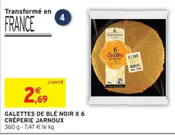 Intermarché Crêperie jarnoux galettes de blé noir x 6 offre