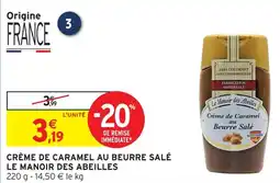 Intermarché Le manoir des abeilles crème de caramel au beurre salé offre
