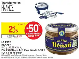 Intermarché Hénaff le pâté offre
