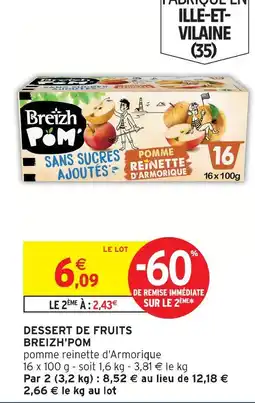 Intermarché Breizh'pom dessert de fruits offre