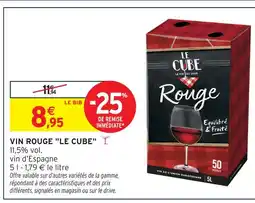 Intermarché Le cube δ vin rouge offre