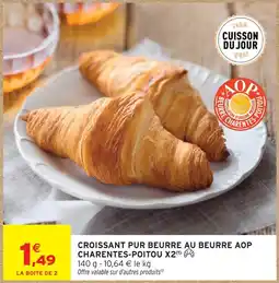 Intermarché Croissant pur beurre au beurre aop charentes-poitou offre