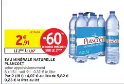 Intermarché Plancoët eau minérale naturelle offre