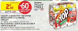 Intermarché Yoplait yaourt à boire ptit yop offre découverte à la fraise offre