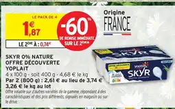 Intermarché Yoplait skyr 0% nature offre découverte offre