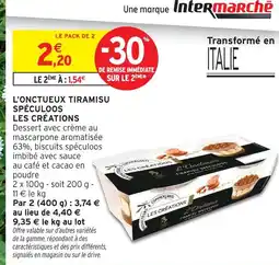 Intermarché Les créations l'onctueux tiramisu spéculoos offre