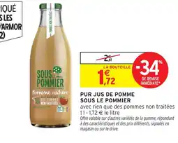 Intermarché Sous le pommier pur jus de pomme offre