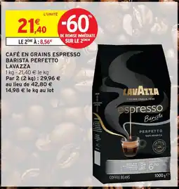 Intermarché Lavazza café en grains espresso barista perfetto offre