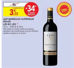 Intermarché Léo by léo aop bordeaux supérieur rouge offre