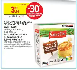 Intermarché Saint eloi mini gratins surgelés de pomme de terre offre