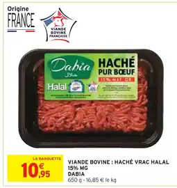Intermarché Dabia viande bovine : haché vrac halal offre