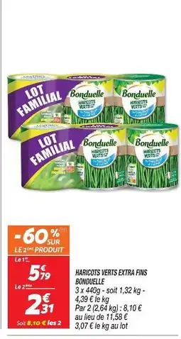 Netto Bonduelle haricots verts extra fins offre
