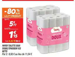 Netto Netto papier toilette doux double épaisseur offre