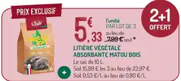 Botanic Matou bois litière végétale absorbante offre