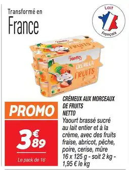 Netto Netto crémeux aux morceaux de fruits fraise offre