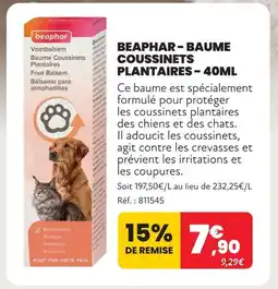 Animalis Beaphar baume coussinets plantaires - 40ml offre