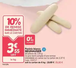 Promocash Paninis blancs neuhauser offre