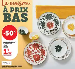 Super U Gamme vaisselle capucine offre