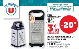 Super U Rape universelle u rape 4 faces u offre