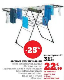 Super U Sechoir sur pieds u offre