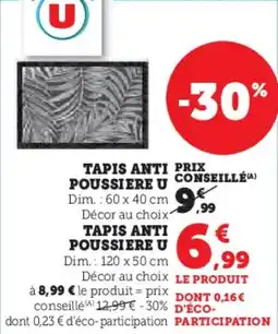 Super U Tapis anti poussiere u offre