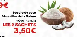 Hmarket Poudre de coco merveilles de la nature offre