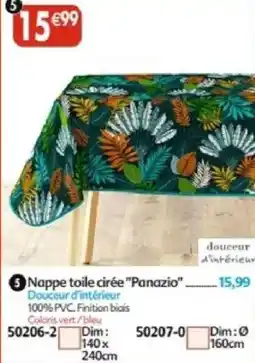 Maximo Nappe toile cirée panazio offre