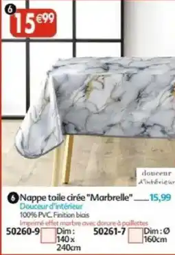 Maximo Nappe toile cirée marbrelle offre