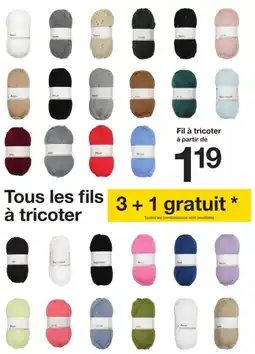 Zeeman Tous les fils à tricoter offre
