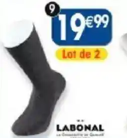 Maximo 2 paires de chaussettes non comprimantes labonal offre