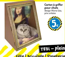 TEDi Carton à griffer pour chats design Mona Lisa offre