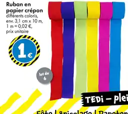 TEDi Ruban en papier crépon offre