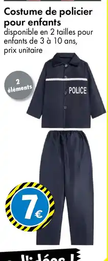 TEDi Costume de policier pour enfants offre