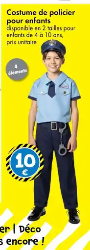 TEDi Costume de policier pour enfants offre