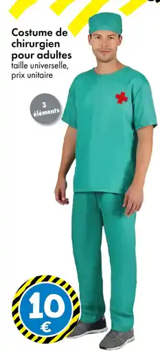 TEDi Costume de chirurgien pour adultes offre
