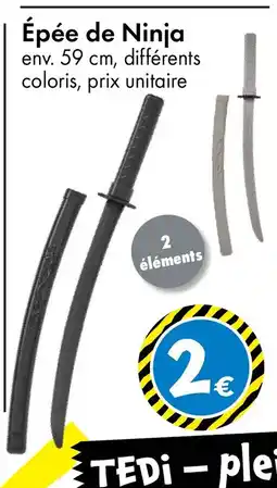 TEDi Épée de Ninja offre