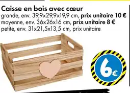 TEDi Caisse en bois avec cœur offre